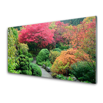 Quadro di vetro Giardino Fiore Albero Natura