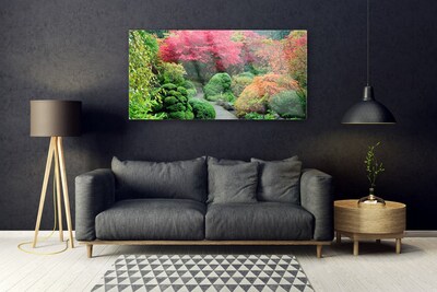 Quadro di vetro Giardino Fiore Albero Natura