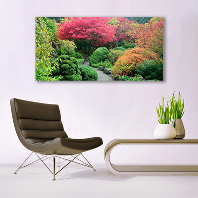 Quadro di vetro Giardino Fiore Albero Natura