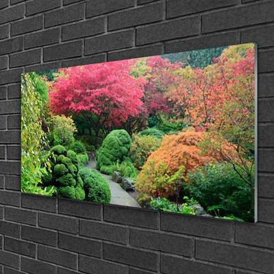 Quadro di vetro Giardino Fiore Albero Natura