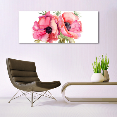 Quadro su vetro Acquerelli di fiori