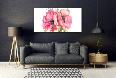 Quadro su vetro Acquerelli di fiori