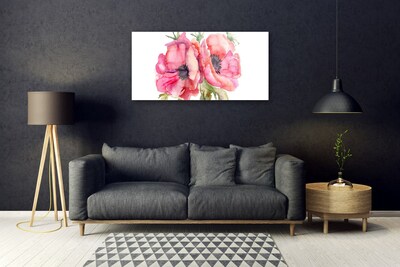 Quadro su vetro Acquerelli di fiori