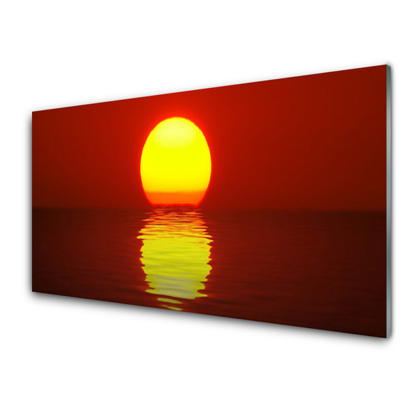 Quadro vetro Paesaggio al tramonto