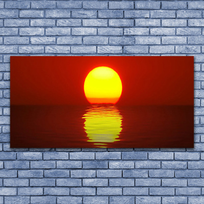 Quadro vetro Paesaggio al tramonto