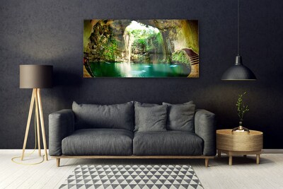 Quadro in vetro Cascata Paesaggio Acqua