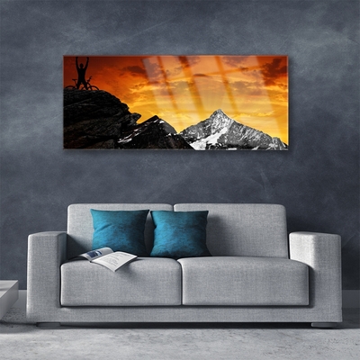 Quadro vetro Paesaggio montano