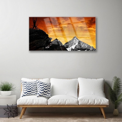 Quadro vetro Paesaggio montano