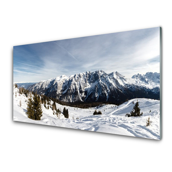 Quadro su vetro Paesaggio montano