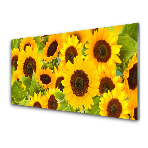 Quadro in vetro Piantare i girasoli