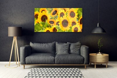 Quadro in vetro Piantare i girasoli