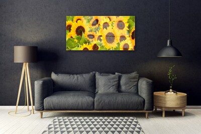 Quadro in vetro Piantare i girasoli