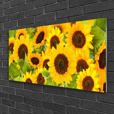 Quadro in vetro Piantare i girasoli