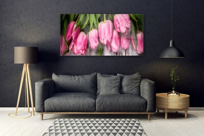 Quadro vetro Tulipani per il muro