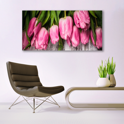Quadro vetro Tulipani per il muro