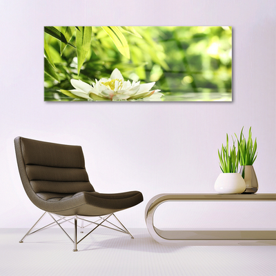 Quadro vetro Foglie di fiori