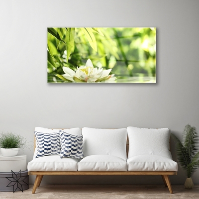 Quadro vetro Foglie di fiori