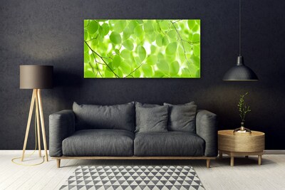 Quadro di vetro Foglie di natura