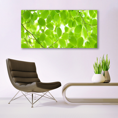 Quadro di vetro Foglie di natura