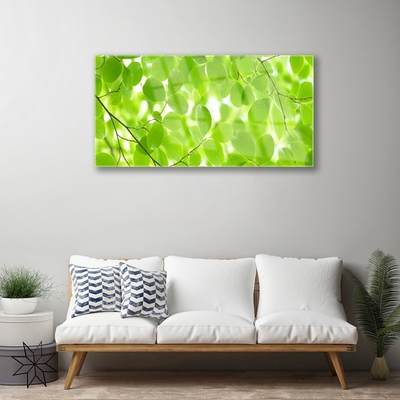 Quadro di vetro Foglie di natura