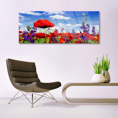 Quadro di vetro Fiori da parete