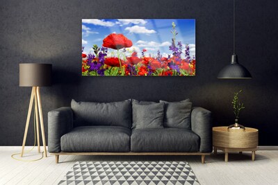 Quadro di vetro Fiori da parete