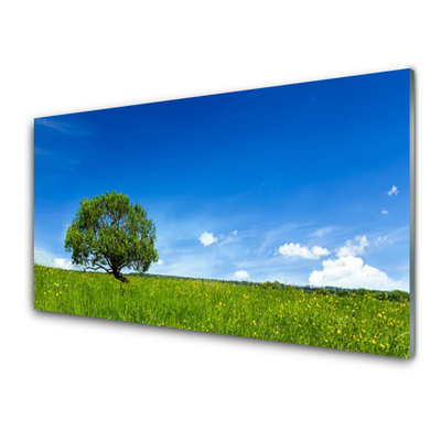 Quadro vetro Erba Albero Natura