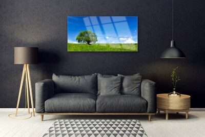 Quadro vetro Erba Albero Natura