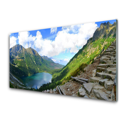 Quadro vetro Paesaggio montano