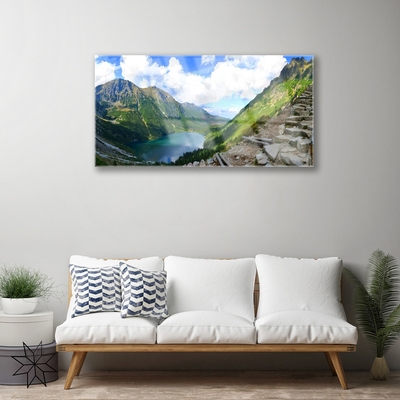 Quadro vetro Paesaggio montano