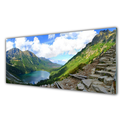 Quadro vetro Paesaggio montano