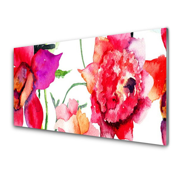 Quadro di vetro Arte dei fiori