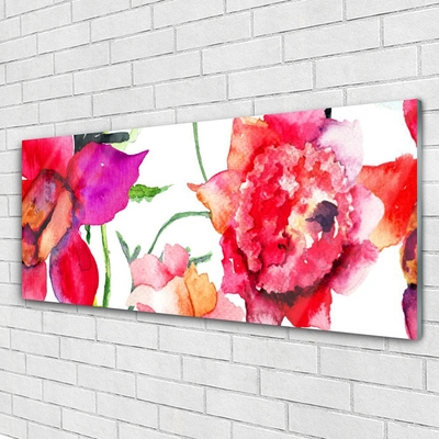 Quadro di vetro Arte dei fiori