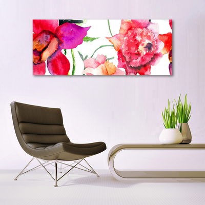 Quadro di vetro Arte dei fiori