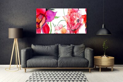 Quadro di vetro Arte dei fiori