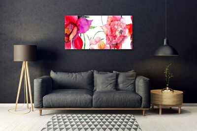 Quadro di vetro Arte dei fiori