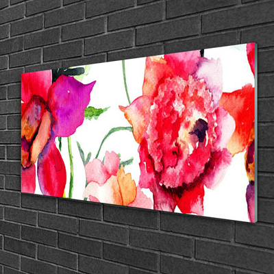 Quadro di vetro Arte dei fiori