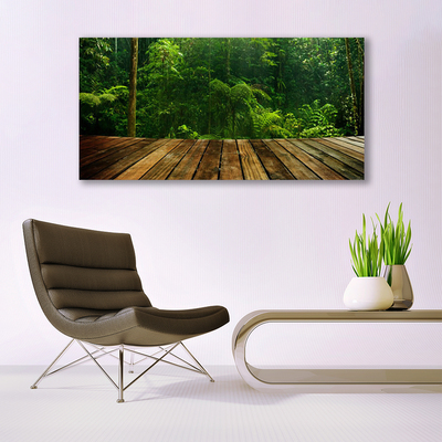 Quadro in vetro Foresta Natura Pianta