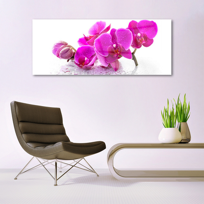 Quadro vetro Fiori di viola del pensiero