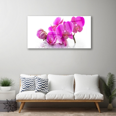 Quadro vetro Fiori di viola del pensiero