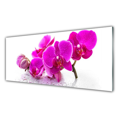 Quadro vetro Fiori di viola del pensiero