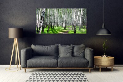 Quadro vetro Alberi Erba Natura