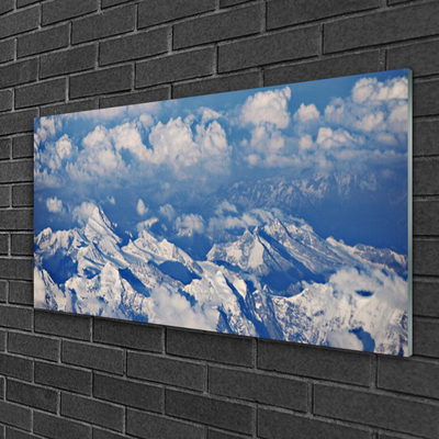 Quadro in vetro Paesaggio della montagna di nuvole