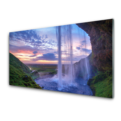 Quadro in vetro Cascata Paesaggio Acqua