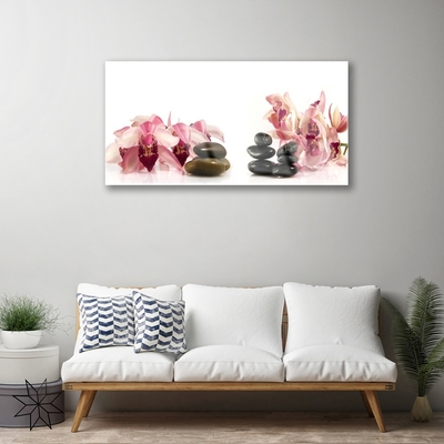 Quadro in vetro Pietre di fiori d'arte