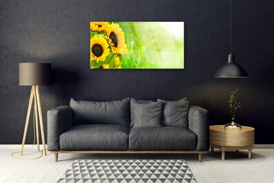 Quadro di vetro Pianta di girasoli