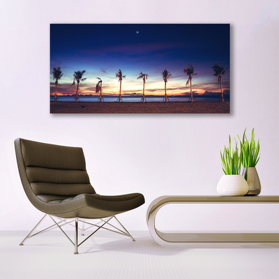 Quadro su vetro Palm Tree Sea Landscape