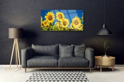 Quadro in vetro Pianta di girasoli