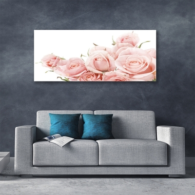 Quadro di vetro Rose Fiori Pianta