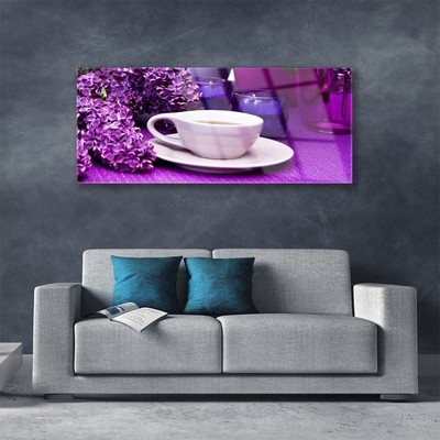 Quadro in vetro Pianta di fiori di mug